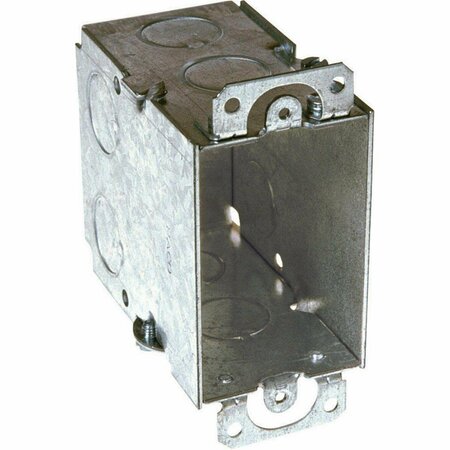 HOMECARE PRODUCTS 3 in. Rectangle Electrical Box - Gray & Steel 0.5 in. HO3297230
